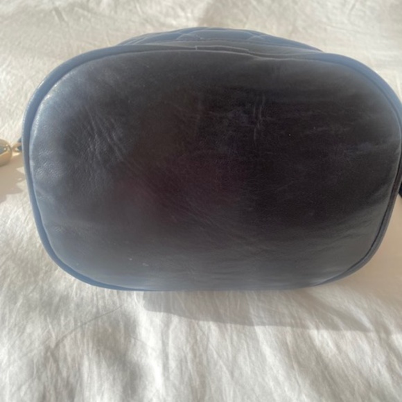 Neiman Marcus Quilted Calfskin Navy Drawstring Chanel - Like Shoulder Purse - Picture 9 of 10